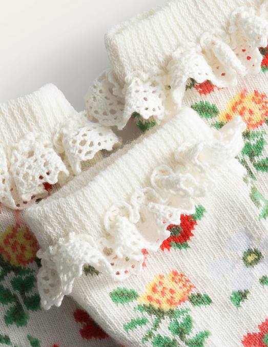 Boden accessoire multi-floral filles lot de 5 chaussettes à volants LB2X2730