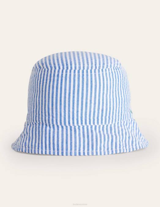 Boden accessoire coutil bleu filles chapeau bob tissé LB2X3286