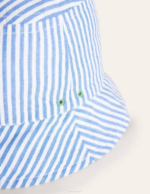 Boden accessoire coutil bleu filles chapeau bob tissé LB2X3286