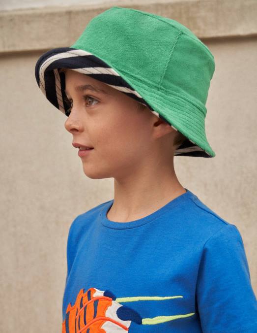 Boden accessoire rayure marine filles chapeau en éponge LB2X3281