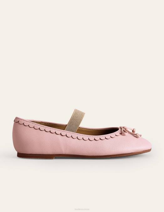 Boden chaussure provence rose poudré filles ballerine en cuir LB2X2687