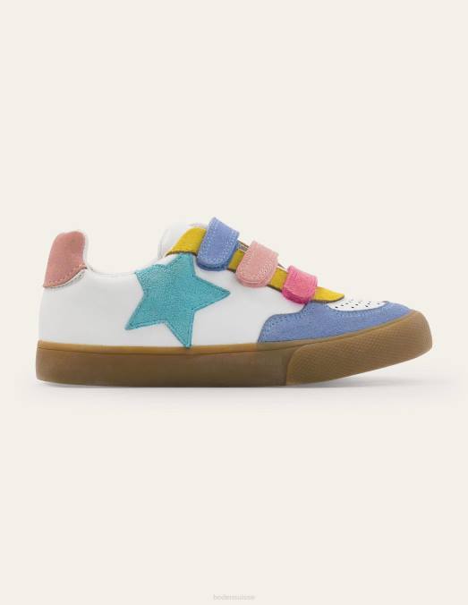 Boden chaussure multi-pastels filles chaussures basses en cuir LB2X825