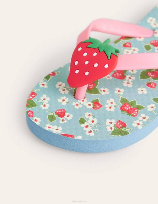 Boden chaussure fraise florale filles tongs LB2X819