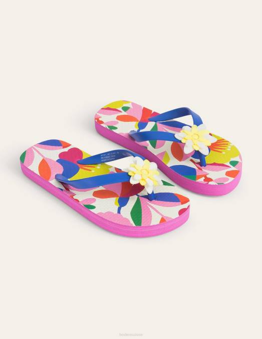 Boden chaussure multi-floral filles tongs LB2X822