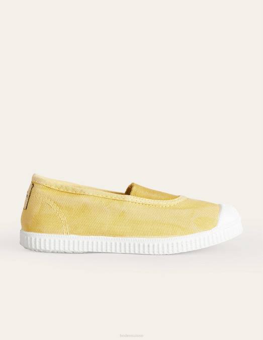 Boden chaussure jaune filles tennis en toile LB2X824