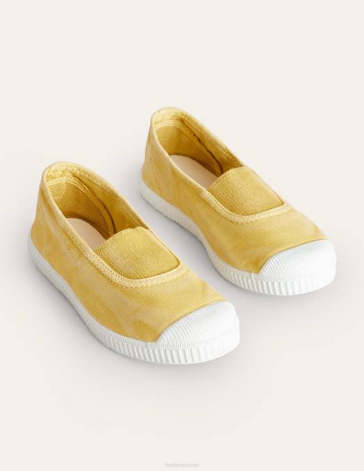 Boden chaussure jaune filles tennis en toile LB2X824