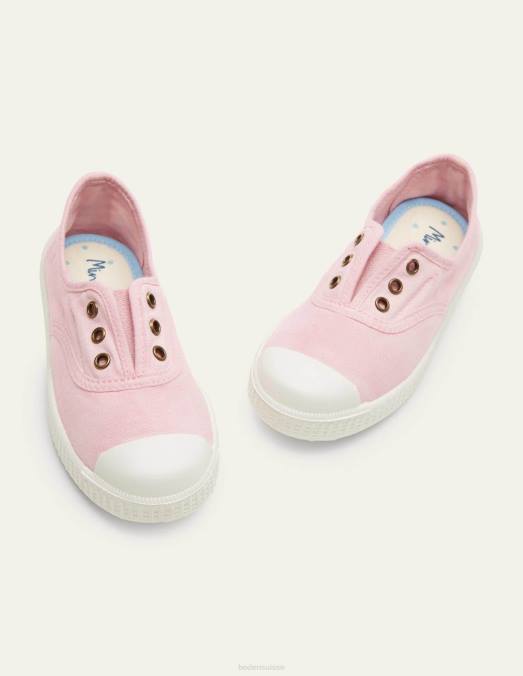 Boden chaussure rose filles pulls en toile sans lacets LB2X832