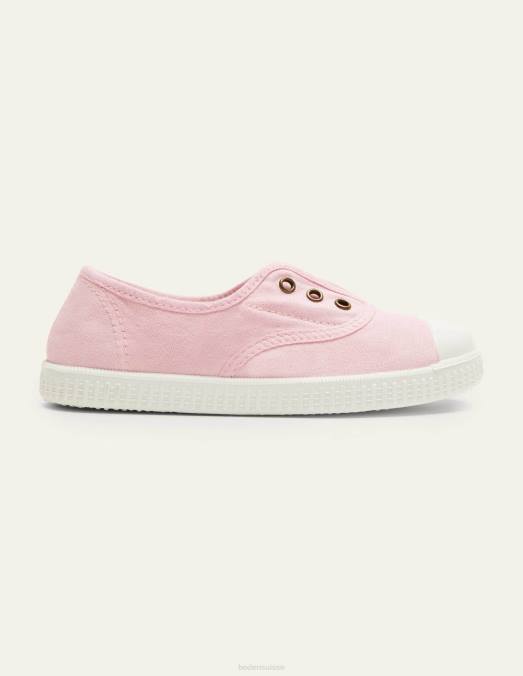 Boden chaussure rose filles pulls en toile sans lacets LB2X832