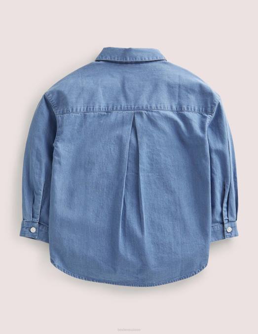 Boden vêtements denim mi-vintage filles chemise en jean décontractée LB2X3150
