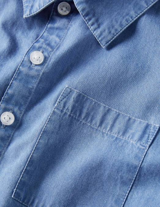 Boden vêtements denim mi-vintage filles chemise en jean décontractée LB2X3150