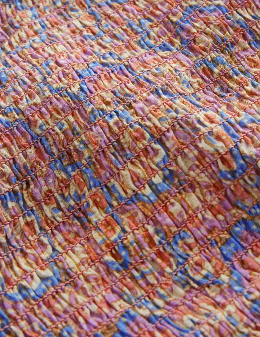 Boden vêtements cachemire lupin et pêche filles blouse froncée d'ensemble LB2X2884