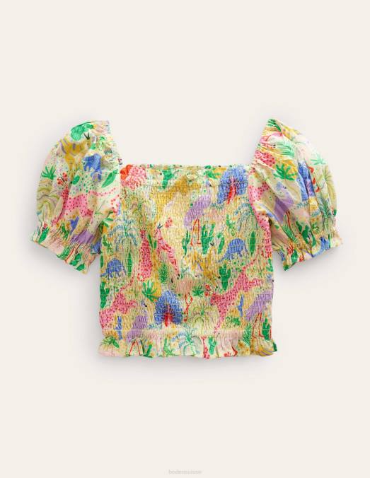 Boden vêtements multi-désert filles blouse froncée d'ensemble LB2X2901
