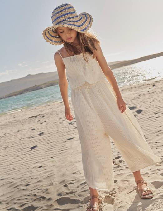 Boden vêtements Ivoire filles combinaison à jambes larges LB2X3272