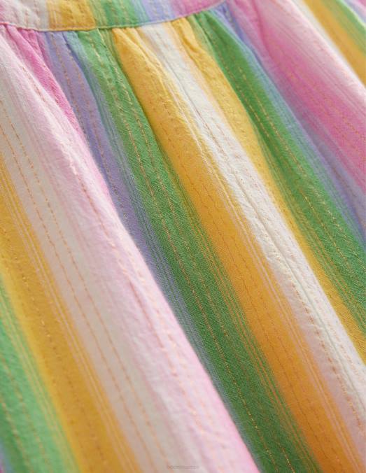 Boden vêtements bande dégradée arc-en-ciel filles combinaison tissée à bretelles LB2X2778