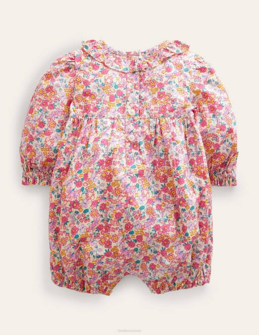 Boden vêtements papillon rose baie filles barboteuse tissée à manches longues LB2X3107