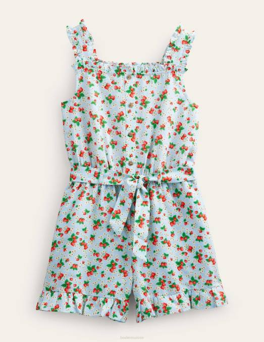 Boden vêtements petite fraise de surf filles combishort à volants en lin et coton LB2X3234