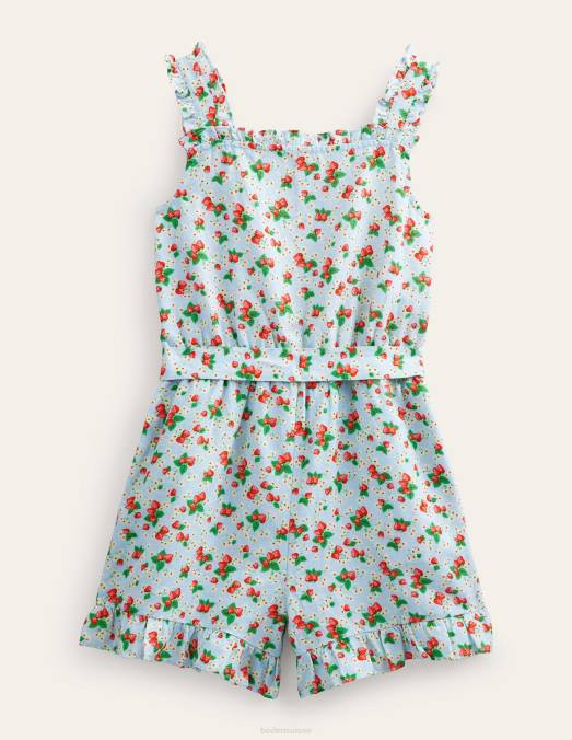 Boden vêtements petite fraise de surf filles combishort à volants en lin et coton LB2X3234