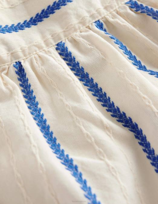 Boden vêtements Ivoire filles haut tissé texturé LB2X2913