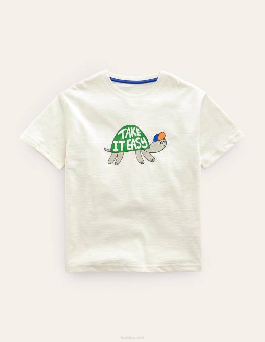 Boden vêtements Tortue gousse de vanille filles t-shirt humoristique imprimé LB2X3202