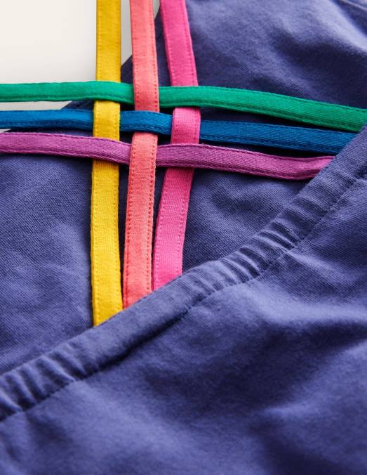 Boden vêtements bleu tribord souple filles gilet à bretelles colorées LB2X3081