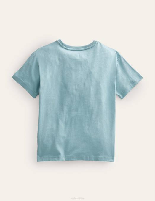 Boden vêtements canards bleu tourmaline filles t-shirt décontracté à logo imprimé LB2X3072