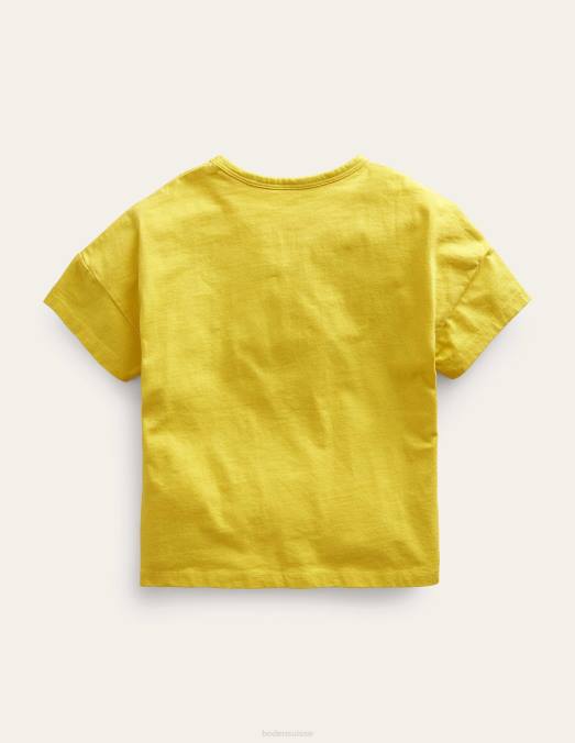 Boden vêtements champignons jaunes filles t-shirt imprimé LB2X3008