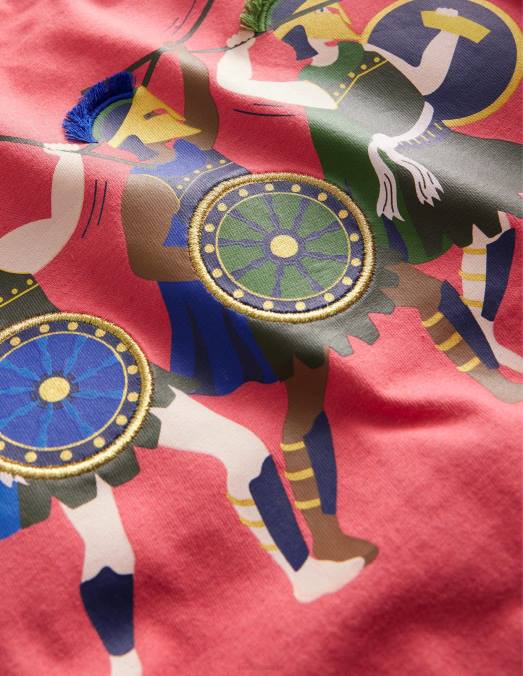 Boden vêtements confiture rouge filles t-shirt guerrier LB2X3043