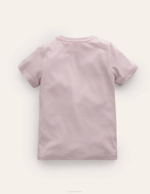Boden vêtements crocodile rose français filles t-shirt avec logo animal drôle LB2X3157