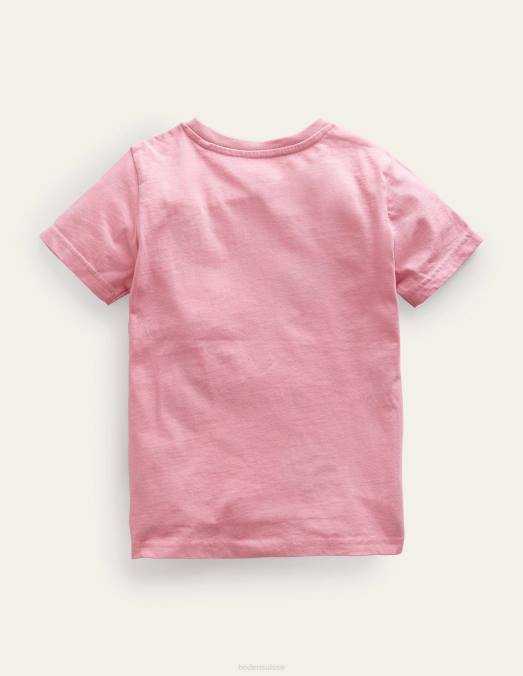 Boden vêtements diable épineux rose formica filles t-shirt faits sur les animaux LB2X3196