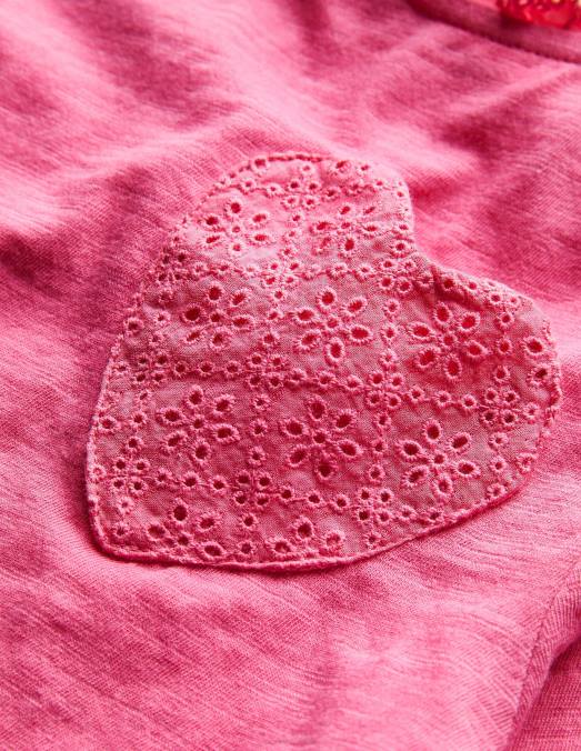 Boden vêtements doux william rose filles haut à manches longues et poche cœur LB2X2982