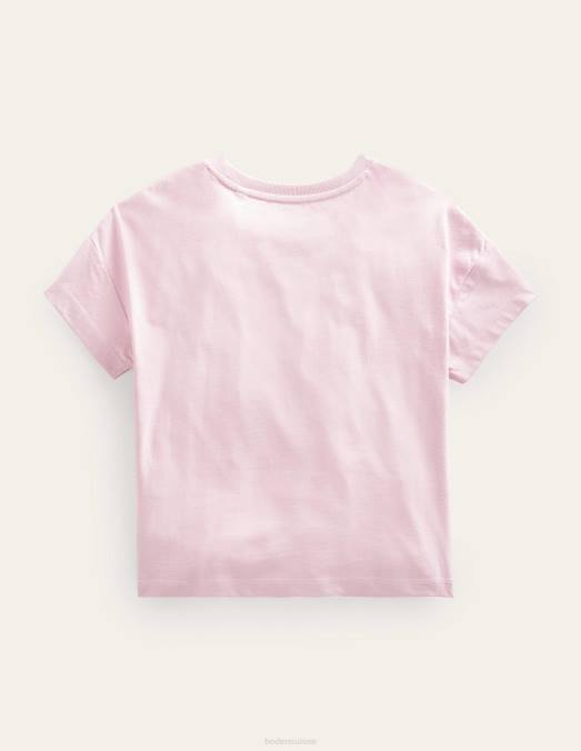 Boden vêtements espoir rose français filles t-shirt imprimé LB2X2868