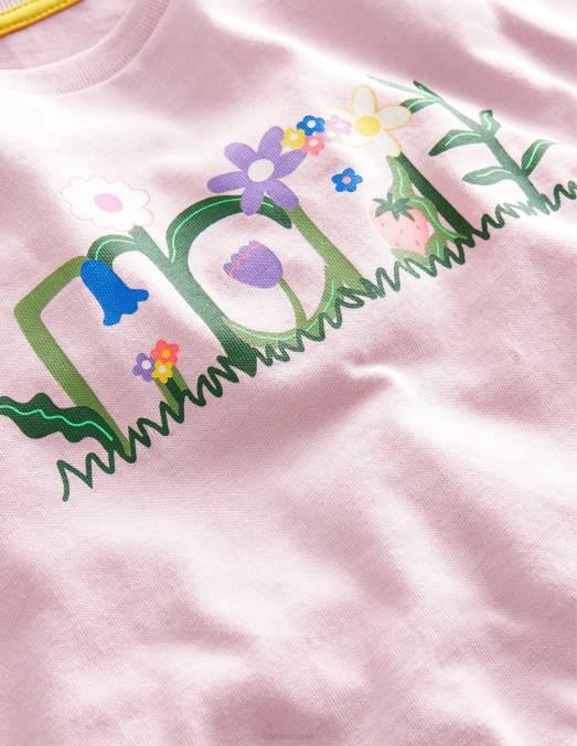 Boden vêtements espoir rose français filles t-shirt imprimé LB2X2868
