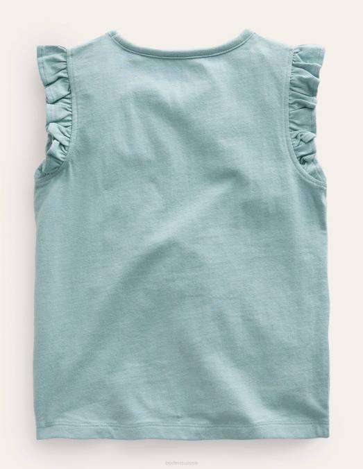 Boden vêtements fraise bleue tourmaline filles haut brodé à volants LB2X2887