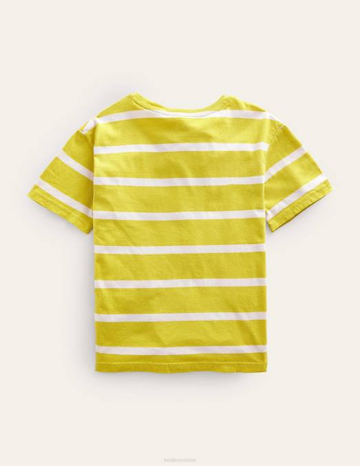 Boden vêtements jaune groseille/gousse de vanille filles t-shirt décontracté LB2X3131