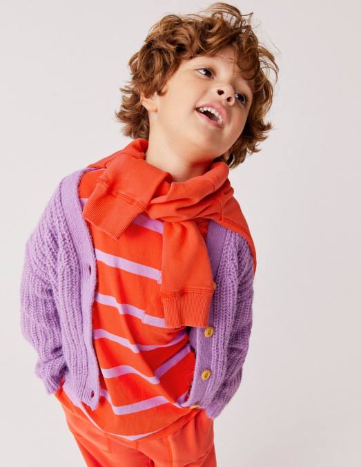 Boden vêtements mandarine/lupin filles t-shirt décontracté LB2X3031