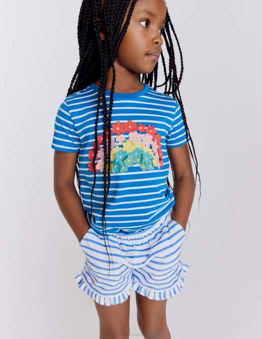 Boden vêtements marina/ivoire clair filles t-shirt flottant LB2X3194