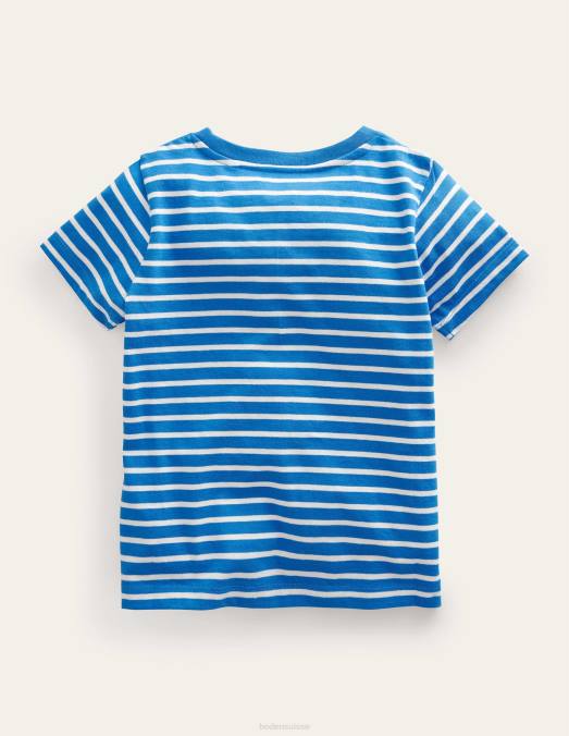 Boden vêtements marina/ivoire clair filles t-shirt flottant LB2X3194