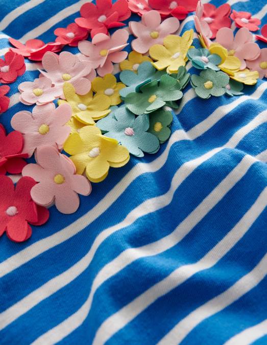 Boden vêtements marina/ivoire clair filles t-shirt flottant LB2X3194