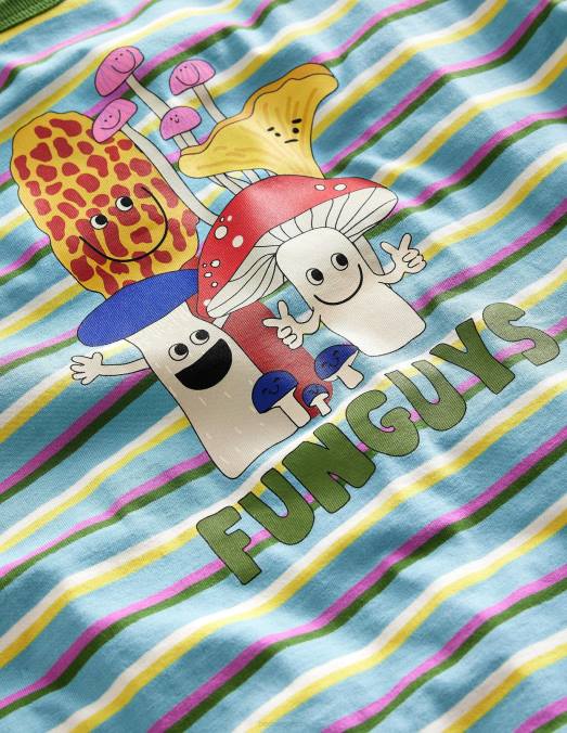 Boden vêtements multi-champignons filles t-shirt décontracté imprimé LB2X3080