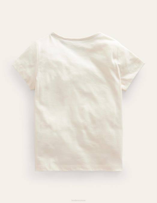 Boden vêtements énergie solaire blanche filles t-shirt imprimé LB2X2997