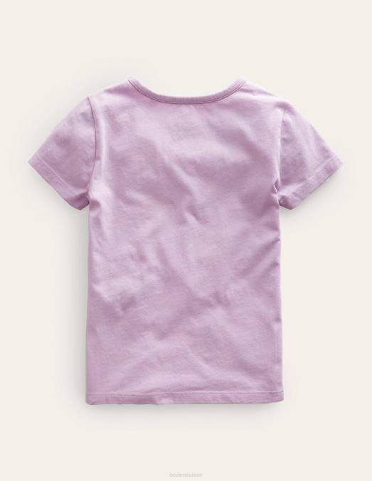 Boden vêtements pêches violettes aux pois de senteur filles t-shirt imprimé LB2X3289