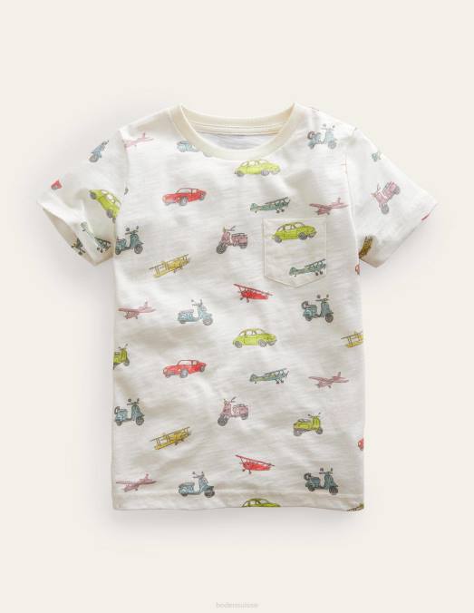 Boden vêtements plusieurs voitures filles t-shirt imprimé LB2X3250