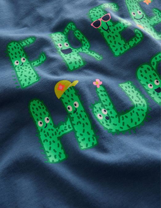 Boden vêtements robot bleu câlins gratuits filles t-shirt graphique LB2X3059