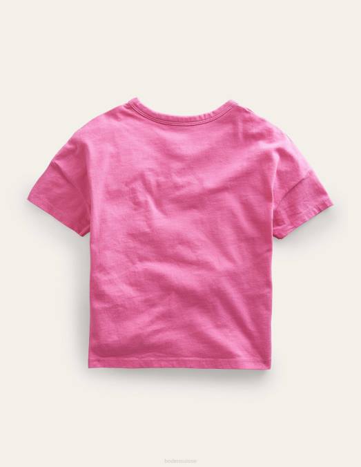 Boden vêtements rose pétale vif filles t-shirt à slogan flottant LB2X2929