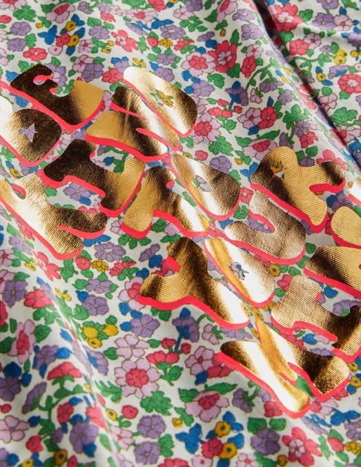 Boden vêtements sois gentil floral filles haut à logo imprimé LB2X3099