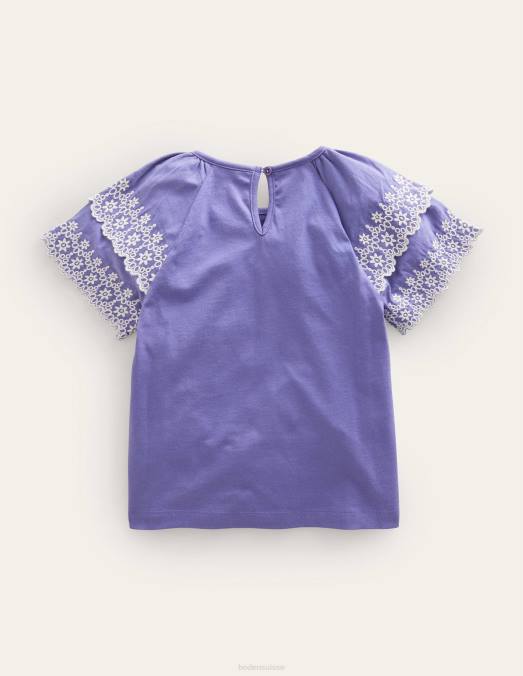 Boden vêtements tribord souple filles t-shirt à broderies mélangées LB2X3206