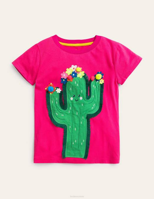 Boden vêtements tutti cactus rose fruité filles t-shirt flottant LB2X3172