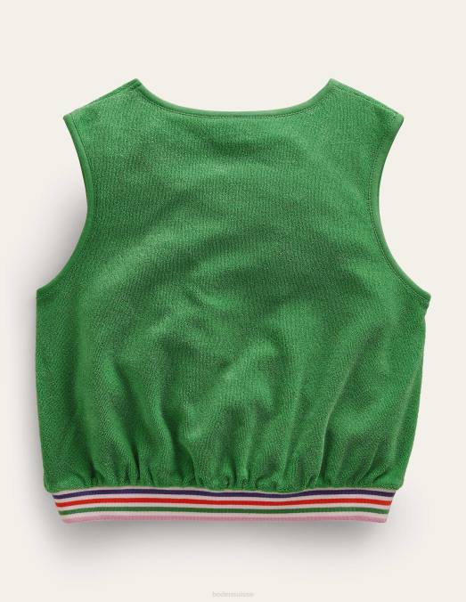 Boden vêtements vert aloès filles gilet en éponge LB2X3009