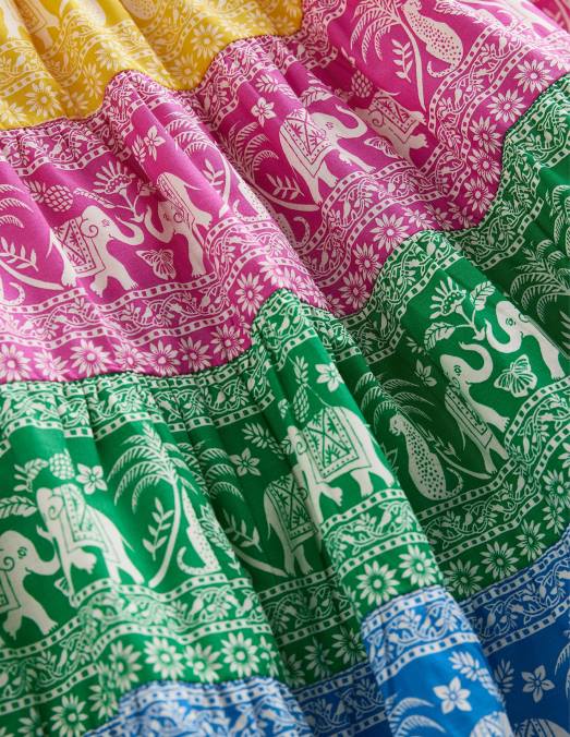 Boden vêtements animaux multi-goa filles jupe mi-longue tissée color block LB2X787