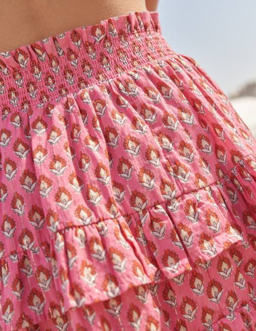 Boden vêtements bloc de bois azalée filles mini-jupe à volants LB2X786